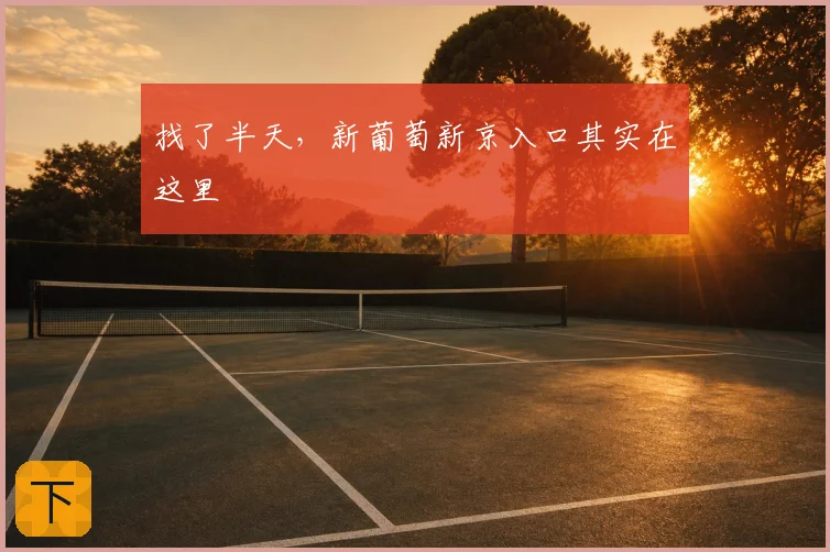 找了半天,新葡萄新京入口其实在这里